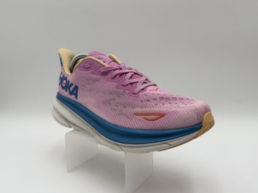 Hoka One One Clifton 9 Women's Size 10.5 D Wide Pink Running Shoes 1132211 CSLC